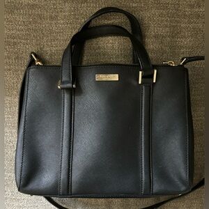Kate Spade Black Saffiano Leather Loden NEWBURY Lane Satchel Purse Handbag tote